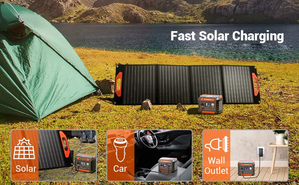 300w portable small power station solar charging