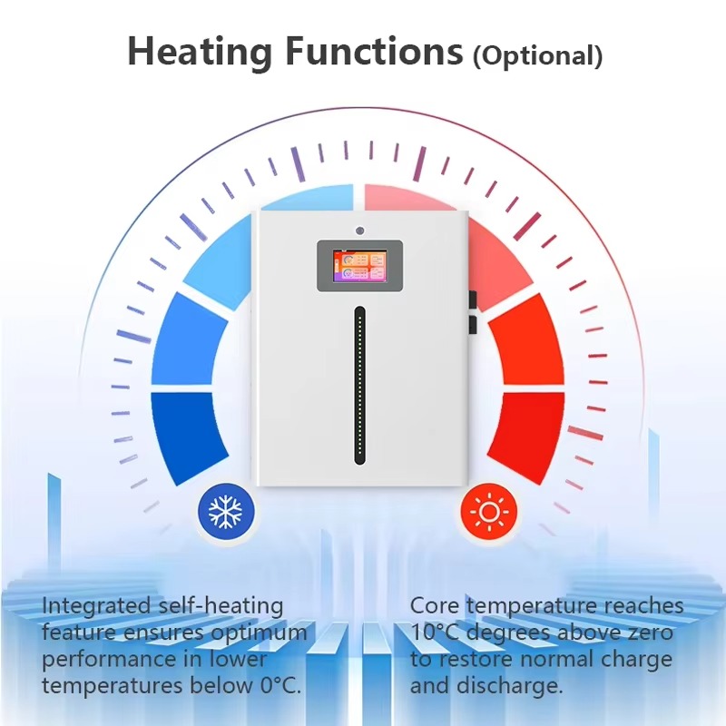 Off grid battery bank 51.2V 230ah 11.7kwh with heating function